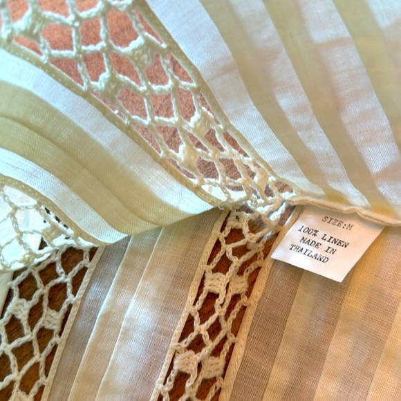 Linen button front top size medium brand new - Picture 7 of 9